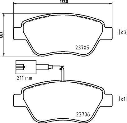 Mintex MDB2239 - Bremsbelagsatz, Scheibenbremse alexcarstop-ersatzteile.com