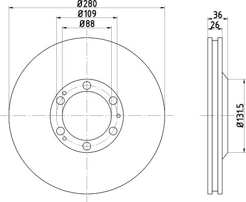 Mintex MDC988 - Bremsscheibe alexcarstop-ersatzteile.com