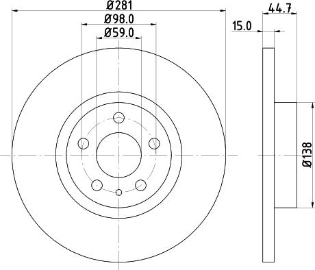 Mintex MDC983 - Bremsscheibe alexcarstop-ersatzteile.com