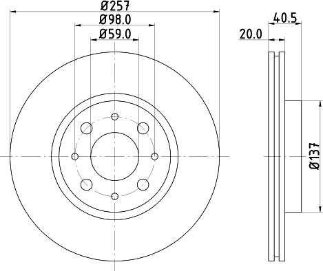 Mintex MDC615 - Bremsscheibe alexcarstop-ersatzteile.com