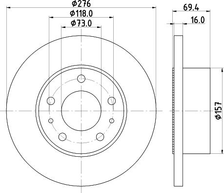 Mintex MDC1440 - Bremsscheibe alexcarstop-ersatzteile.com