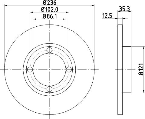 Mintex MDC1459 - Bremsscheibe alexcarstop-ersatzteile.com