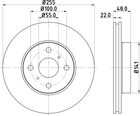 Mintex MDC1016 - Bremsscheibe alexcarstop-ersatzteile.com