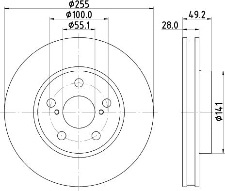 Mintex MDC1028 - Bremsscheibe alexcarstop-ersatzteile.com