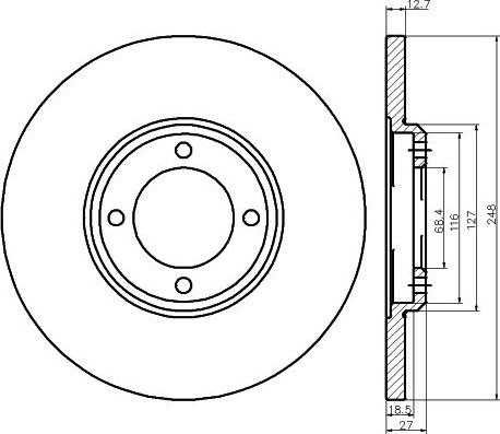 Mintex MDC8 - Bremsscheibe alexcarstop-ersatzteile.com