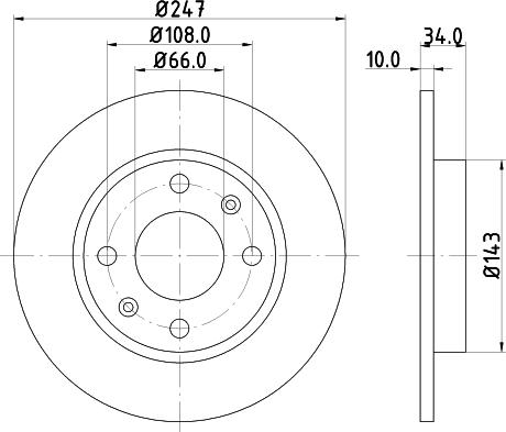 Mintex MDC293 - Bremsscheibe alexcarstop-ersatzteile.com