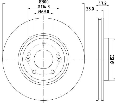 Mintex MDC2043 - Bremsscheibe alexcarstop-ersatzteile.com