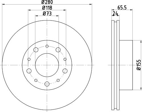 Mintex MDC2154 - Bremsscheibe alexcarstop-ersatzteile.com