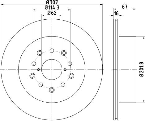 Mintex MDC2371 - Bremsscheibe alexcarstop-ersatzteile.com