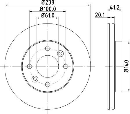 Mintex MDK0083 - Bremsensatz, Scheibenbremse alexcarstop-ersatzteile.com