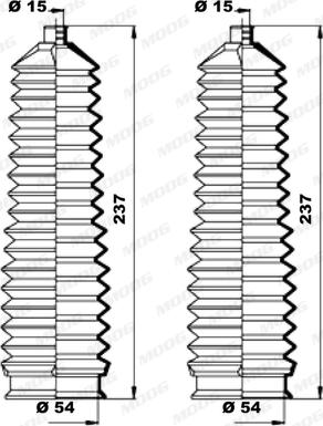 Moog K150204 - Faltenbalgsatz, Lenkung alexcarstop-ersatzteile.com