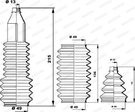 Moog K150214 - Faltenbalgsatz, Lenkung alexcarstop-ersatzteile.com