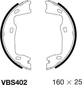 Motaquip VBS402 - Bremsbackensatz, Feststellbremse alexcarstop-ersatzteile.com