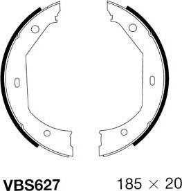 Motaquip VBS627 - Bremsbackensatz, Feststellbremse alexcarstop-ersatzteile.com