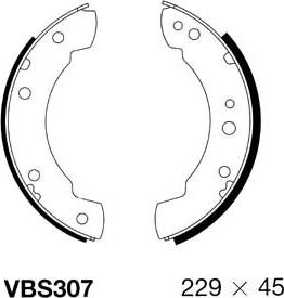 Motaquip VBS307 - Bremsbackensatz alexcarstop-ersatzteile.com