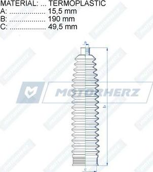 Motorherz RDZ0508MG - Faltenbalg, Lenkung alexcarstop-ersatzteile.com