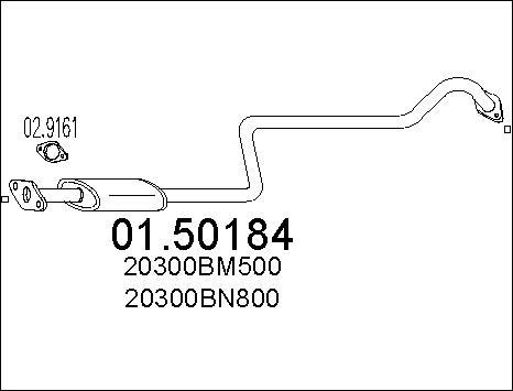 MTS 01.50184 - Mittelschalldämpfer alexcarstop-ersatzteile.com