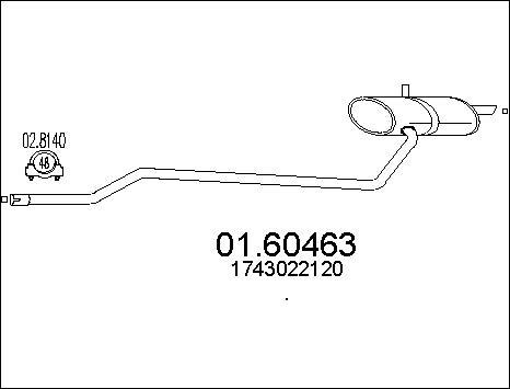 MTS 01.60463 - Endschalldämpfer alexcarstop-ersatzteile.com