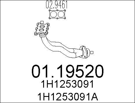 MTS 01.19520 - Abgasrohr alexcarstop-ersatzteile.com