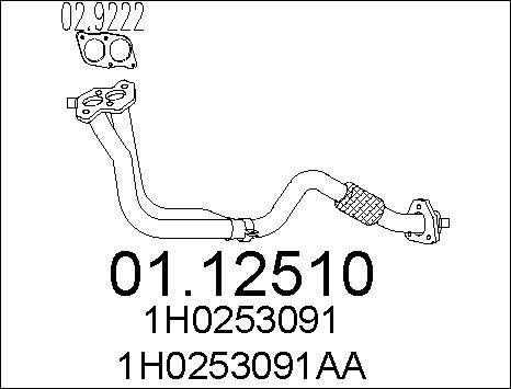 MTS 01.12510 - Abgasrohr alexcarstop-ersatzteile.com