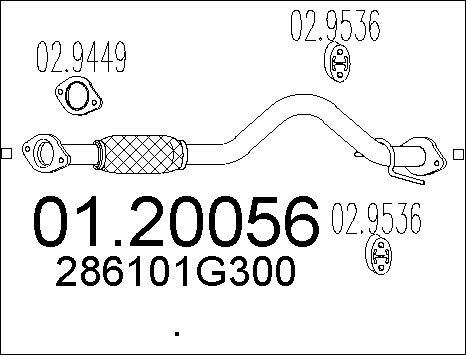 MTS 01.20056 - Abgasrohr alexcarstop-ersatzteile.com