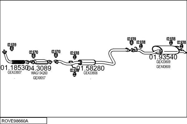 MTS ROVE98660A004721 - Abgasanlage alexcarstop-ersatzteile.com