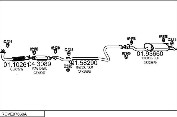 MTS ROVE97660A004721 - Abgasanlage alexcarstop-ersatzteile.com