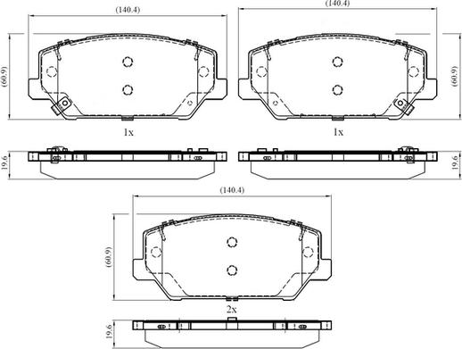 National NP3013 - Bremsbelagsatz, Scheibenbremse alexcarstop-ersatzteile.com