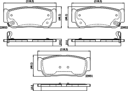 NATIONAL NP3079 - Bremsbelagsatz, Scheibenbremse alexcarstop-ersatzteile.com