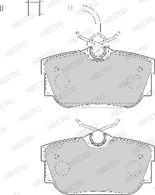 Necto FD6997A - Bremsbelagsatz, Scheibenbremse alexcarstop-ersatzteile.com