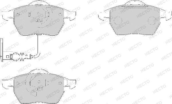 Necto FD6915A - Bremsbelagsatz, Scheibenbremse alexcarstop-ersatzteile.com