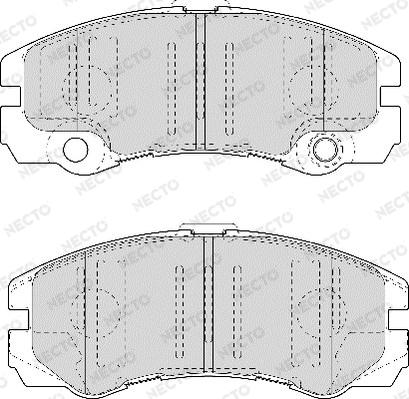 Necto FD6986A - Bremsbelagsatz, Scheibenbremse alexcarstop-ersatzteile.com