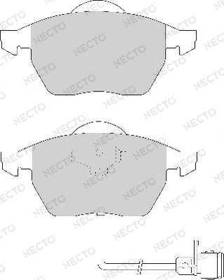 Necto FD6481A - Bremsbelagsatz, Scheibenbremse alexcarstop-ersatzteile.com