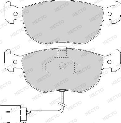 Necto FD6474A - Bremsbelagsatz, Scheibenbremse alexcarstop-ersatzteile.com