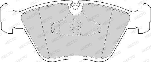 Necto FD6472A - Bremsbelagsatz, Scheibenbremse alexcarstop-ersatzteile.com