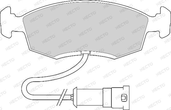 Necto FD6107A - Bremsbelagsatz, Scheibenbremse alexcarstop-ersatzteile.com