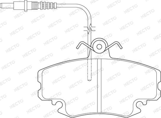 Necto FD6324A - Bremsbelagsatz, Scheibenbremse alexcarstop-ersatzteile.com