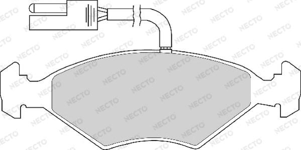 Necto FD6245A - Bremsbelagsatz, Scheibenbremse alexcarstop-ersatzteile.com