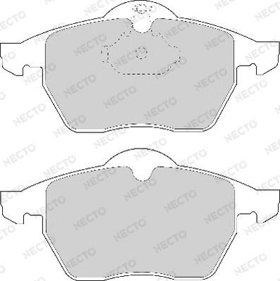 Necto FD6710A - Bremsbelagsatz, Scheibenbremse alexcarstop-ersatzteile.com