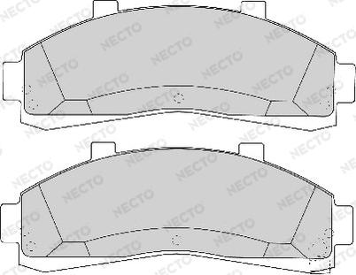 Necto FD6724A - Bremsbelagsatz, Scheibenbremse alexcarstop-ersatzteile.com