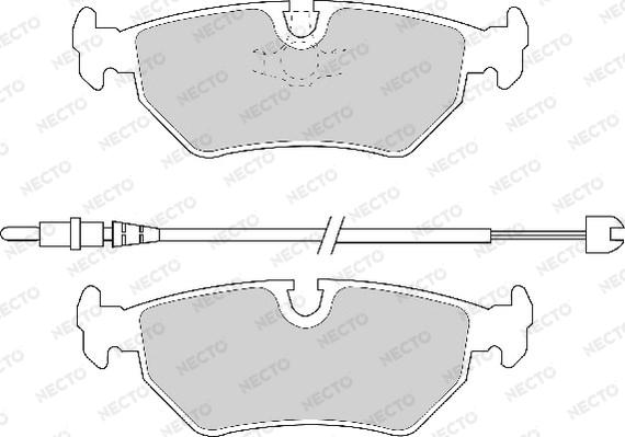 Necto FD6726A - Bremsbelagsatz, Scheibenbremse alexcarstop-ersatzteile.com