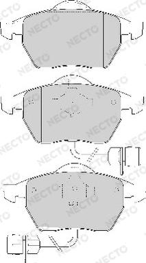 Necto FD6775A - Bremsbelagsatz, Scheibenbremse alexcarstop-ersatzteile.com