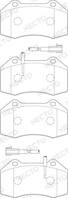 Necto FD7491A - Bremsbelagsatz, Scheibenbremse alexcarstop-ersatzteile.com