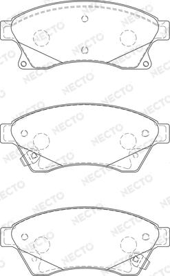 Necto FD7454A - Bremsbelagsatz, Scheibenbremse alexcarstop-ersatzteile.com