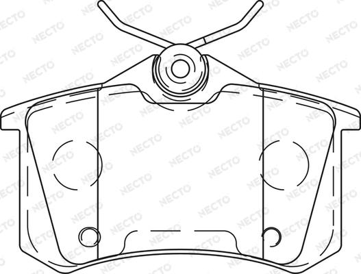 Necto FD7453A - Bremsbelagsatz, Scheibenbremse alexcarstop-ersatzteile.com