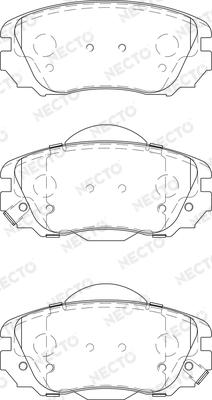 Necto FD7411A - Bremsbelagsatz, Scheibenbremse alexcarstop-ersatzteile.com