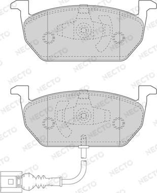 Necto FD7602A - Bremsbelagsatz, Scheibenbremse alexcarstop-ersatzteile.com