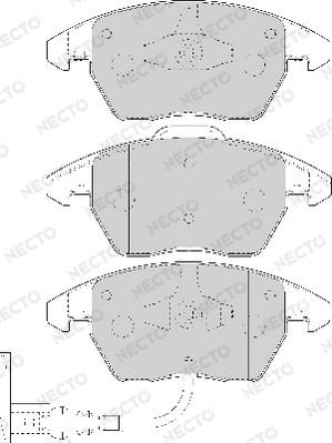 Necto FD7111A - Bremsbelagsatz, Scheibenbremse alexcarstop-ersatzteile.com