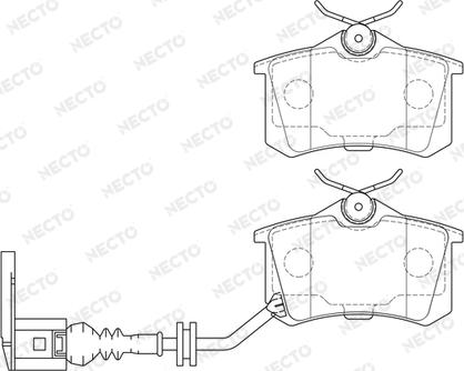 Necto FD7121A - Bremsbelagsatz, Scheibenbremse alexcarstop-ersatzteile.com