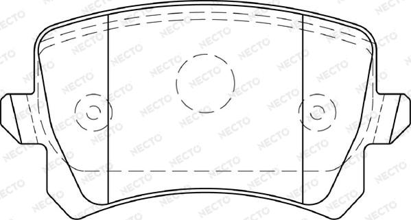 Necto FD7350A - Bremsbelagsatz, Scheibenbremse alexcarstop-ersatzteile.com